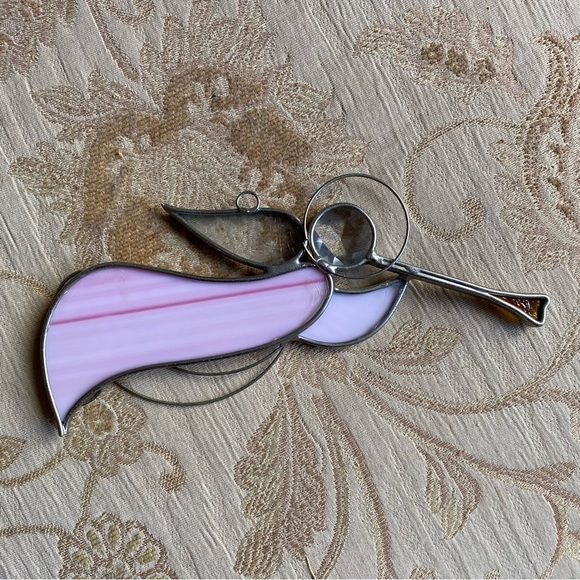 Hand crafted stained glass angel ornament - Picture 4 of 4